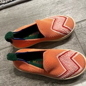 Rothy's Kids Sneakers in Orange and Pink